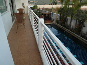 Balcony with Pool View